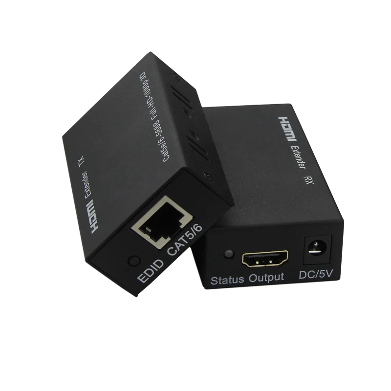 

196ft HDMI Extender over single CAT5E/6 utp rj45 60M 3D 1080P HDMI Signal enhancer up to 60 meters HDMI 1.3 protocol, Silver;black