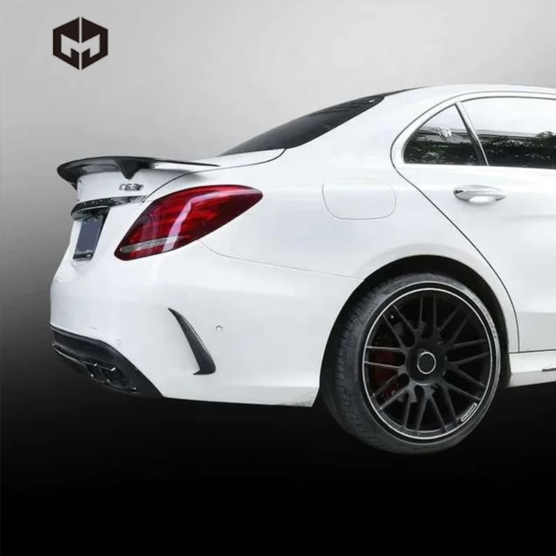 Carbon Fiber Rear Bumper Trimming Canards Splitters for Mercedes Ben z C Class W205 C63 AMG Coupe Sedan