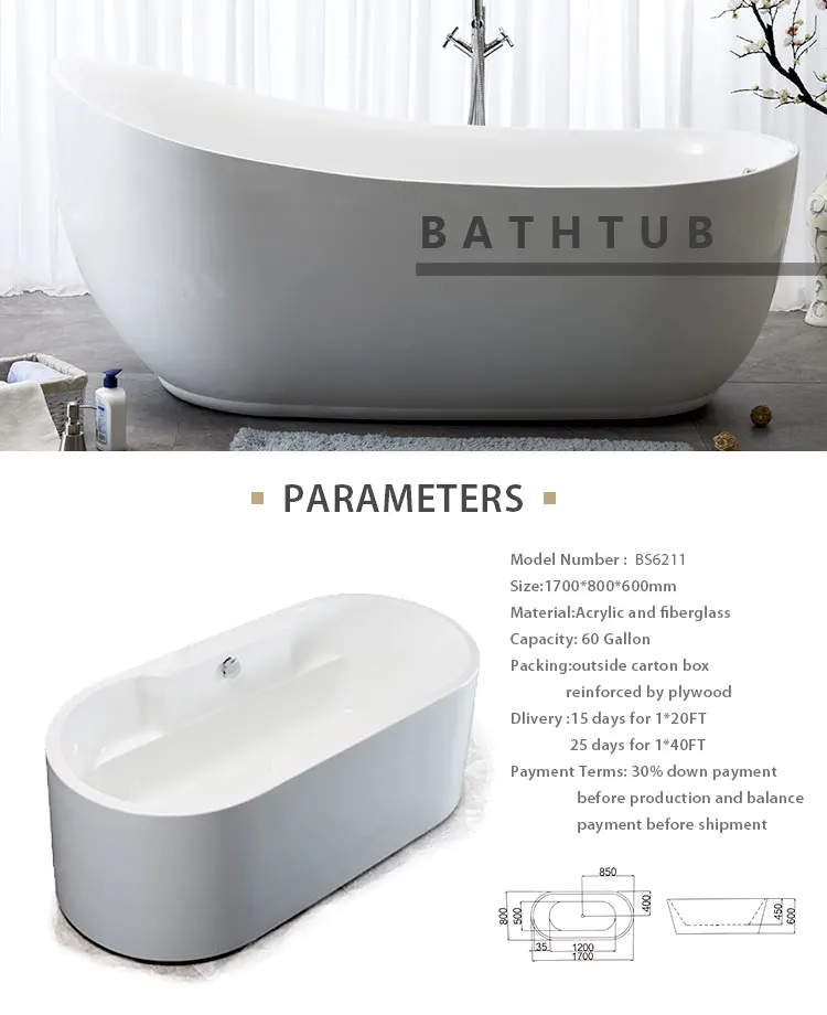 Bs6205 Wholesale Bathing Materials Contemporary Acrylic Whirlpool