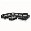 Custom Logo Top Quality Quick Delivery Zig-Zag Spring Elegant Design Couch 7 seater Leather Sofa