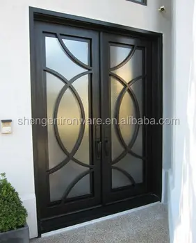 Sen-d078 Moderne Schmiedeeisen Front Eingangstür - Buy Schmiedeeisen
