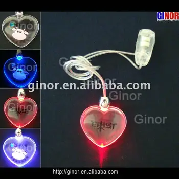 blinking heart necklace