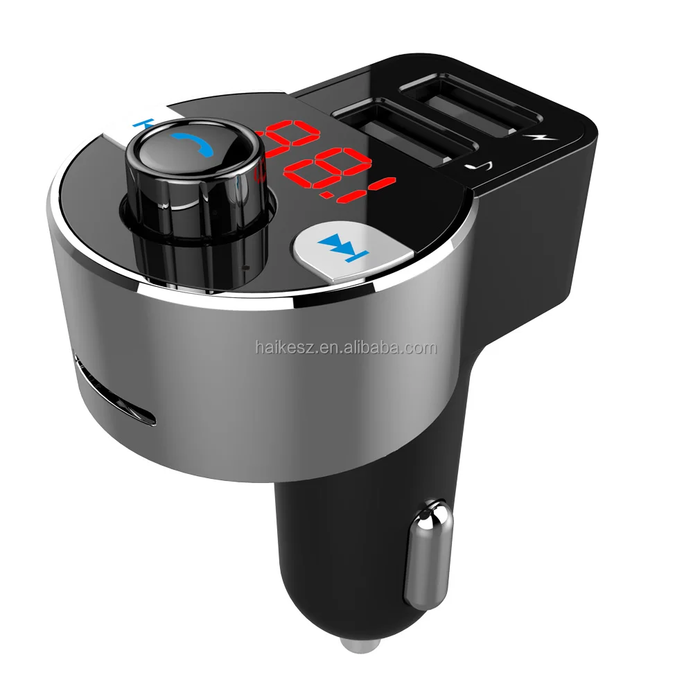 

Bluetooth FM Transmitter Wireless Car Radio Audio Adapter MP3 Player Handsfree Car Kit LED Display, Black