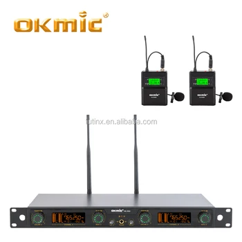Professional Dual Channel Wireless Microphone System With 2