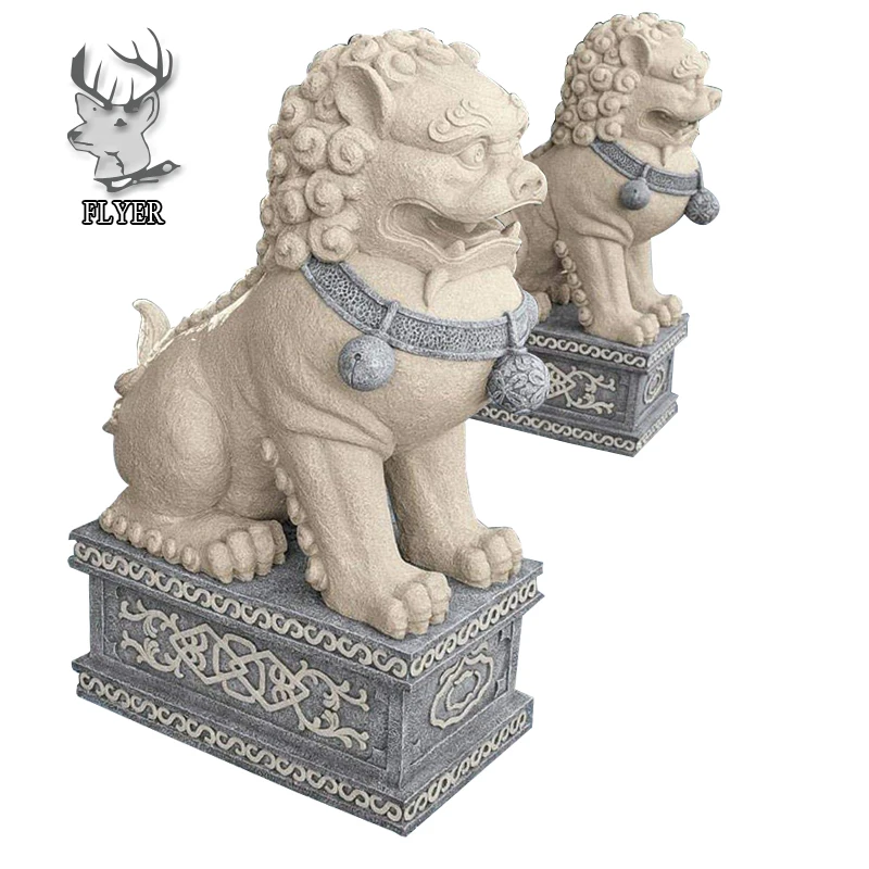 Outdoor Small Size Granite Fu Dog Statue With Pedestal Buy Granite Fu