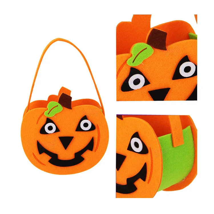 Halloween Decoration Wholesale Custom Felt Pumpkin Baskets - Buy ...