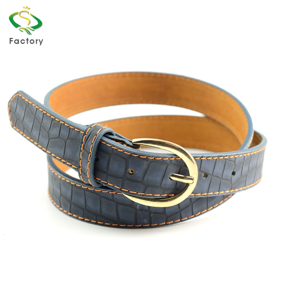 Cheap China factory price custom fashion genuine leather belt for women