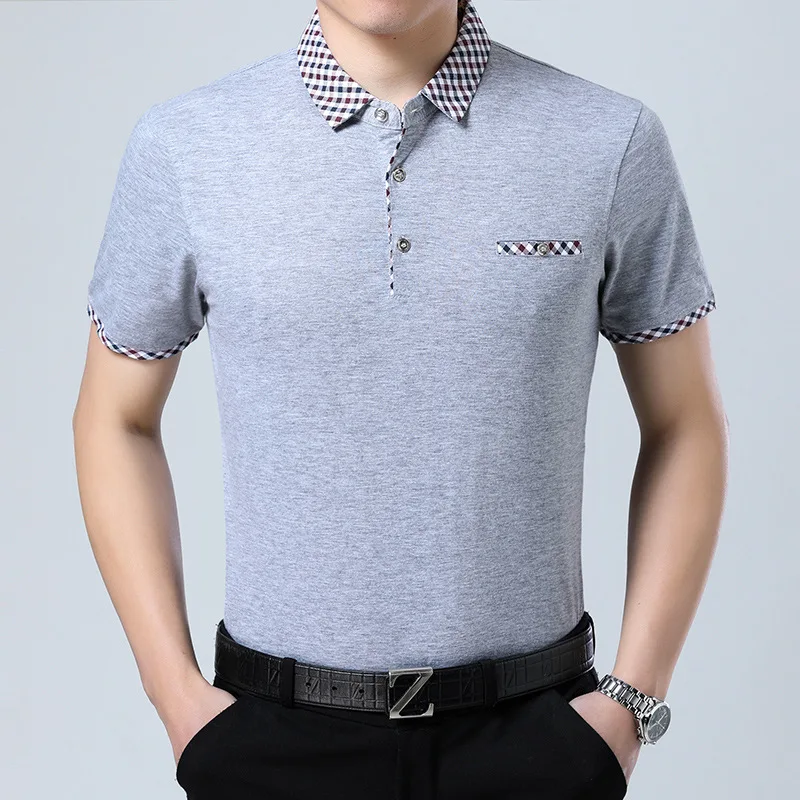 

Cheap high quality super soft anti pilling middle age old man casual style man polo shirt, Stripe