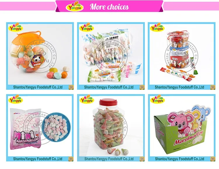 Multicolored fruity flavor lovely flowers shape marshmallow