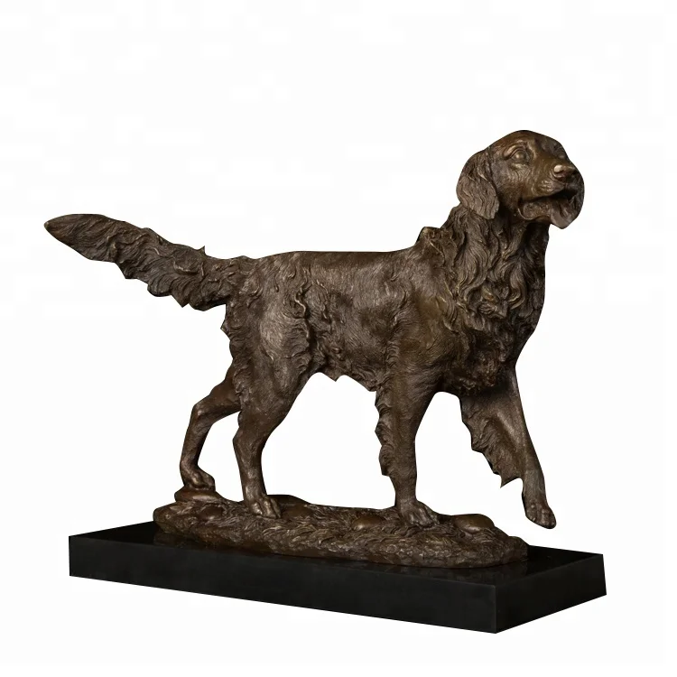 

ArtsHom DW-040 Bronze Sculpture Dog Statue Animal Figurine Copper Metal Art Statuette Home Decoration Accessories, As picture or custom make