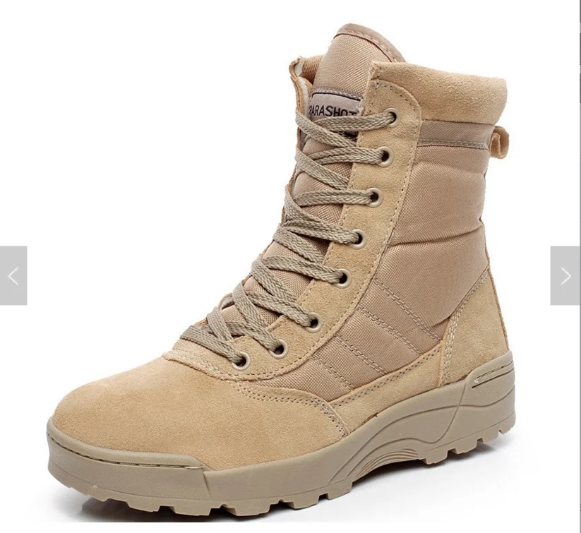 

Special Forces High top men's leather shoes Combat desert military boots