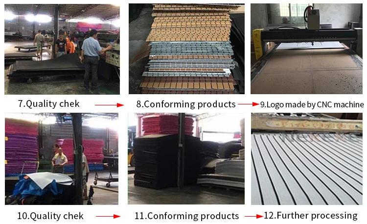 NEKEKE synthetic teak decking flooring deck sheet durable EVA foam decking pad