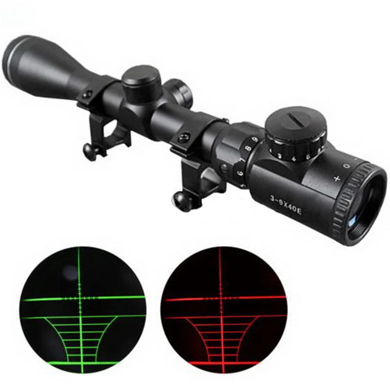 

Military Reticle Sight Tactical 3-9x40 Optics Rifle Scope, Black