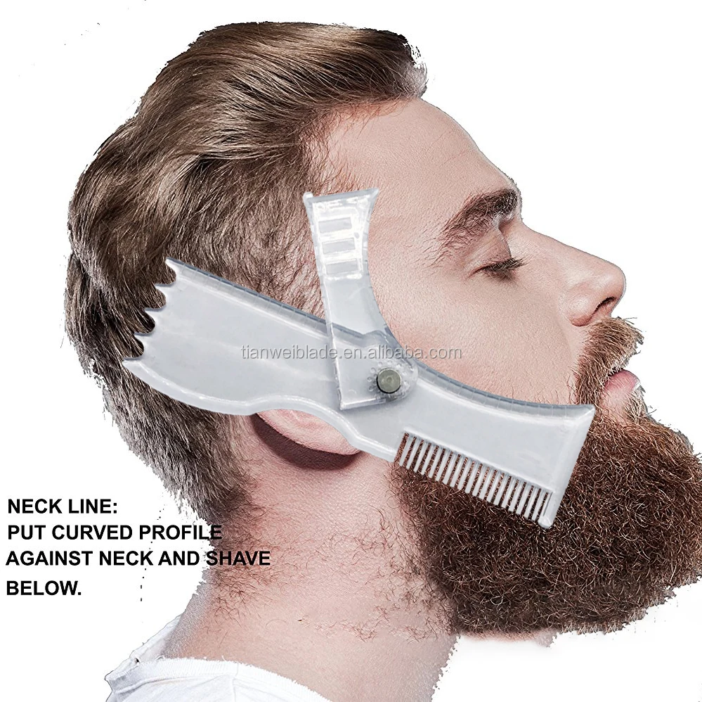 Adjustable Beard Shaping Tool With Comb And Styling Template Beard