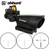 ohhunt 5x35 Tactical Optical Scope Glass Etched Reticle Real Green Fiber Optic Hunting Rifle Scope with Reflex Red Dot