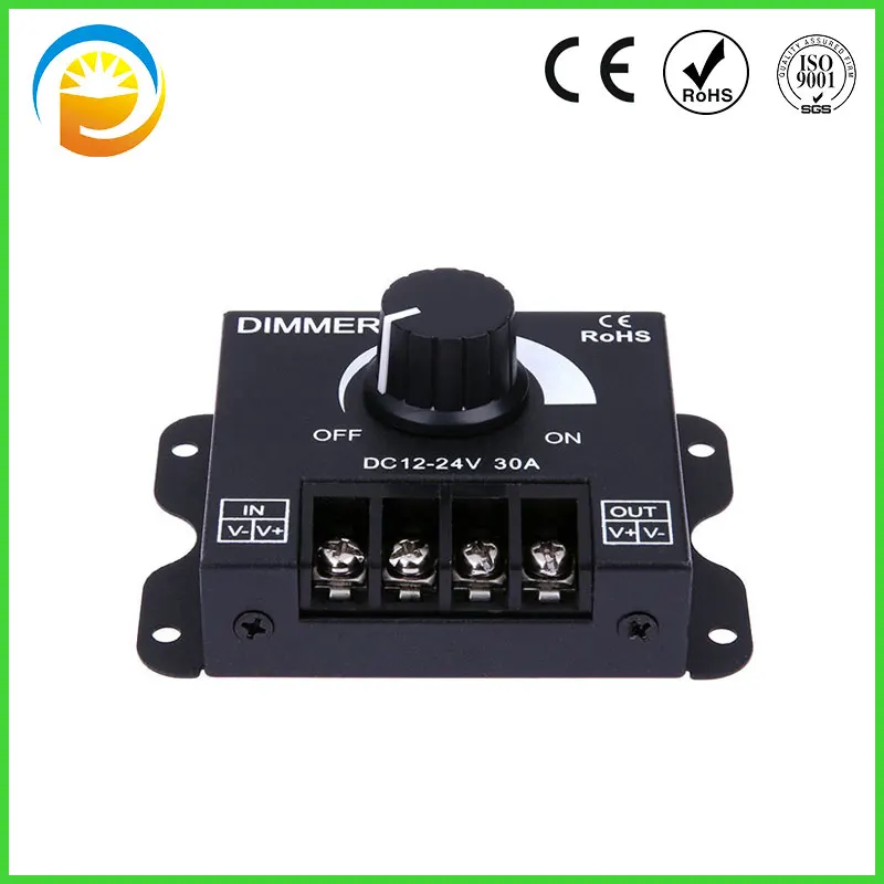 Manual Dimmer Switch Ce Rohs For Led Lights 30a 12v 24v 5050 3528 2835