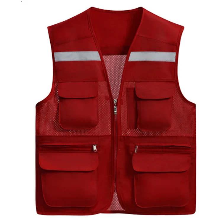 

Colorful Breathable Safety Workwear Jacket Outdoor Fishing Vest with Pockets