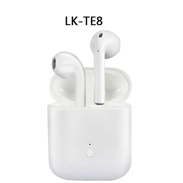 

Lk-TE8 Bt5.0 Touch Key Automatic Matching Stereo Hide Wireless Double In-Ear Headset With Mic, White