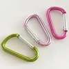 Cheap D Shaped Snap Climbing Metal Ring Round Carabiner Hooks