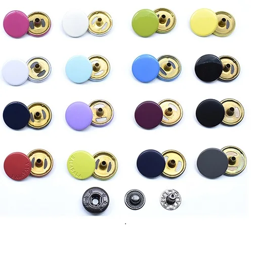 

1000set/bag 12mm 15mm Spray Painting Metal Press Stud Snap Fastener Button Popper Leather Canvas Clothes Repair