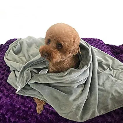 Pet Anti Anxiety Weighted Blanket for Dog with Paws Printed, View