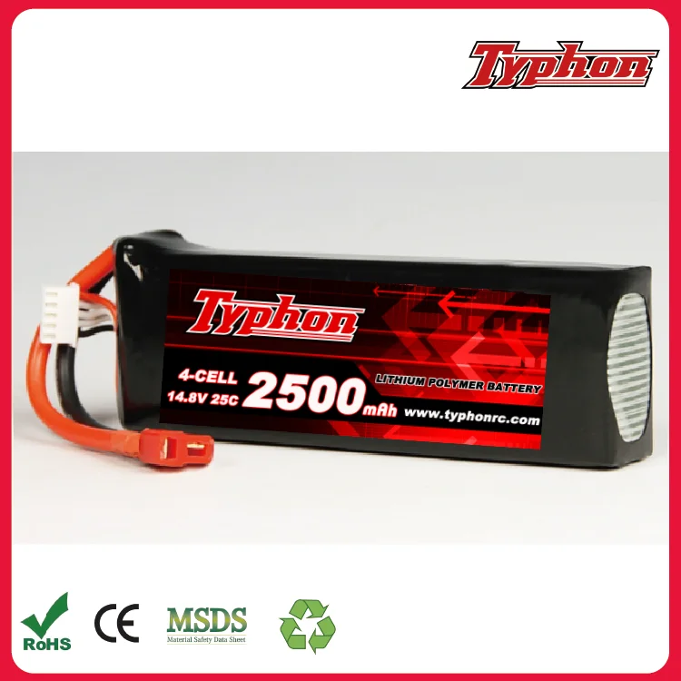 Rc Airplane Lipo Battery 14.8v 2500mah 25c 4s For Rc Drone Helicopter ...