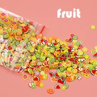 

1000pcs/bag of diy manicure soft pottery cartoon fruit slices polymer clay nail decoration