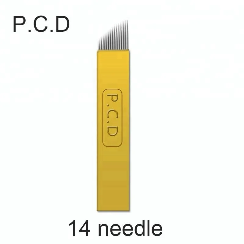 

PCD Lamina Tebori Microblading 14 Pin Hard Blades for Permanent Makeup Tattoo Needles