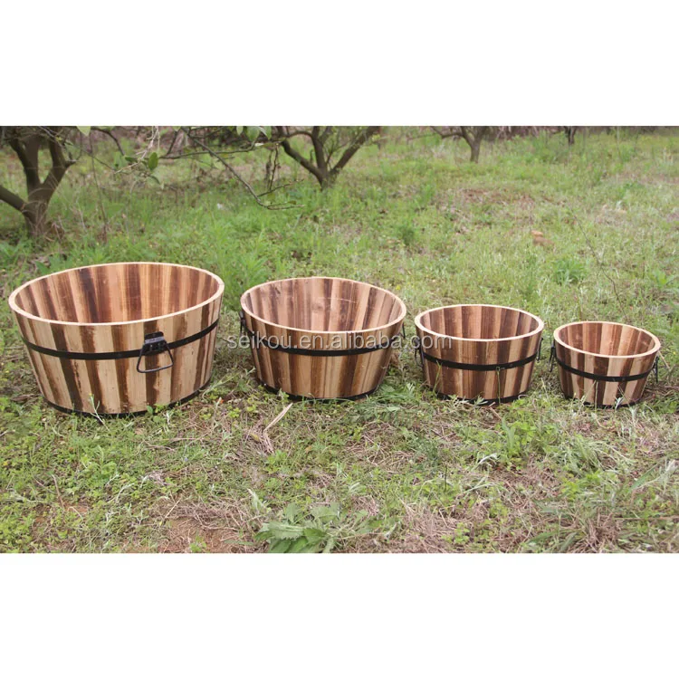 Eco-friendly Wood Flower Pot Wooden Flower Planter - Buy 