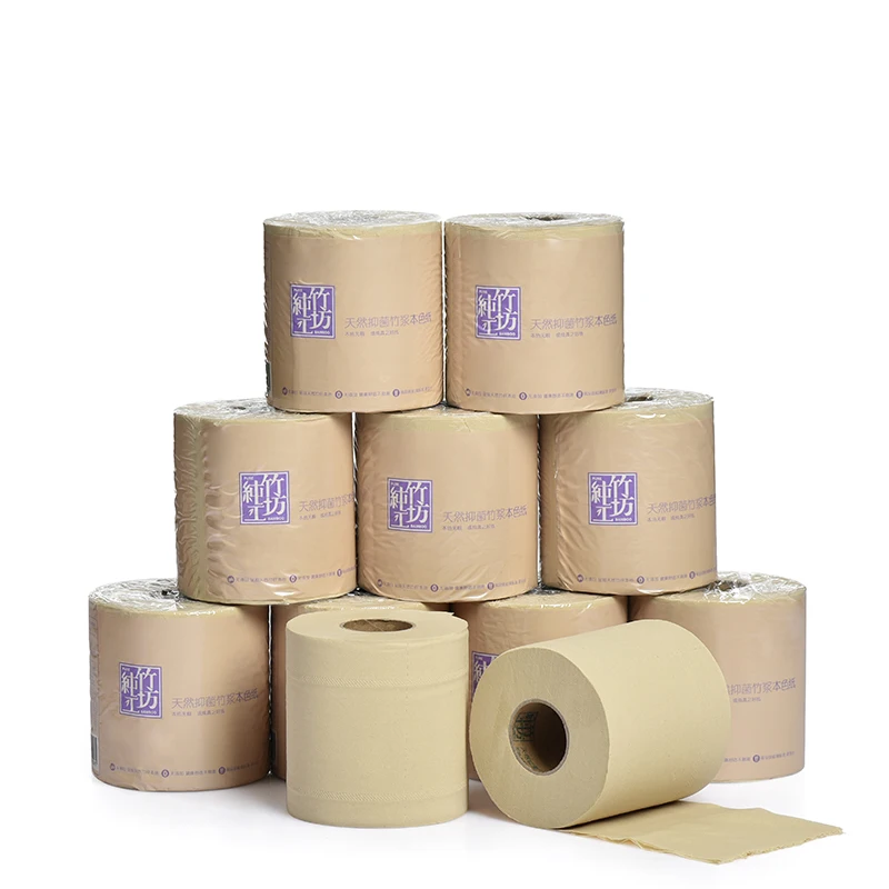 

Free Sample-Wholesale 4 ply layer bathroom tissue/toilet paper/toilet tissue roll, Unbleached brown