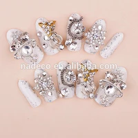 

NADECO High Quality Jewelry 3D Nail Tips Wedding Nail Tips