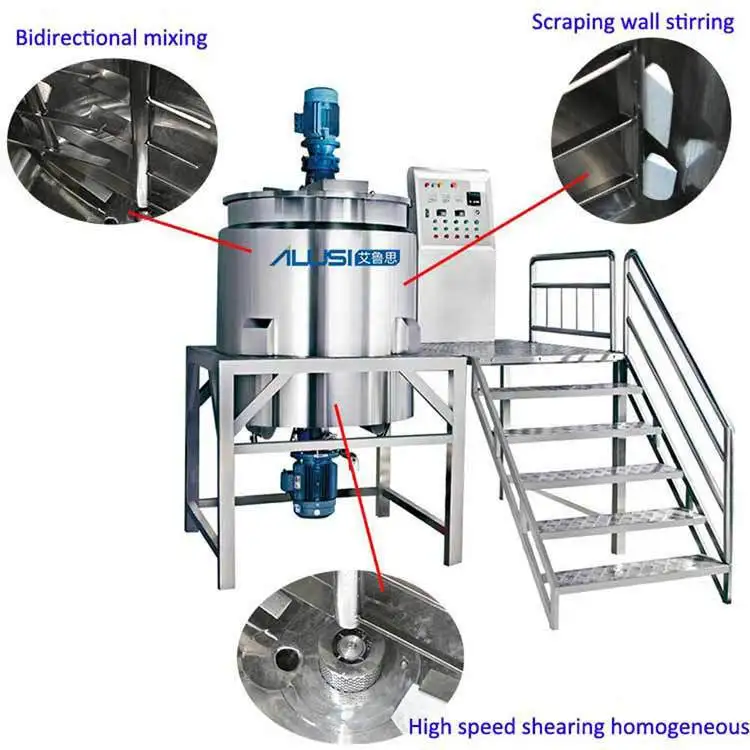 Dish Washing Liquid Detergent Making Machine Liquid Homogenizer Heating