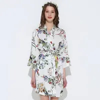 

Floral robe floral robes wedding New Arrival wholesale Chinese women floral robes ,bride bridesmaid