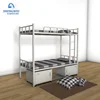 Factory price 2 tier heavy duty steel pipe metal dorm bunk beds steel bed for sale