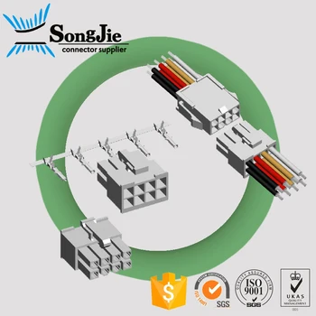 Molex Konektor Kecil 4 2 Mm Timah  Kuningan Emas Pelapisan 