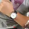Forsining men black quartz ring calendar stop digital leather watch