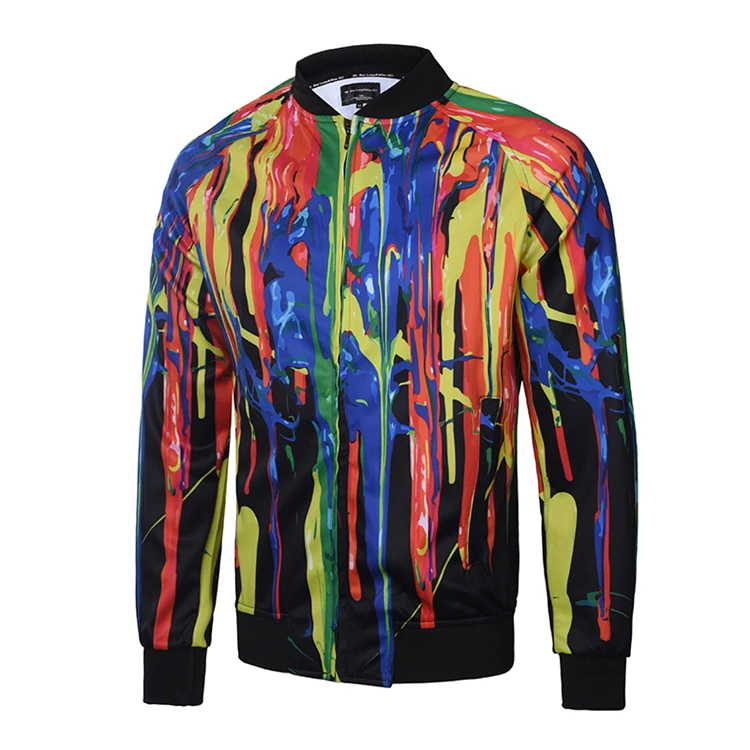 

J013 Autumn and Winter Fashion Men's New Light And Thin Jacket Creative Digital Print Clothes For Male, N/a