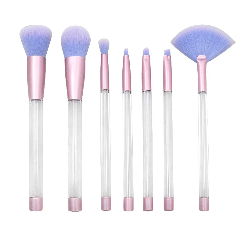 

Hot Sales 7pcs Best Quality Luxury DIY Empty Tube Makeup Brushes Sets, Customized color