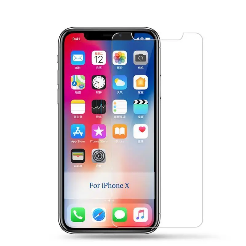 For iPhone X MAX HD Clear Screen Protector Tempered Front Glass Protective Film for iphone X