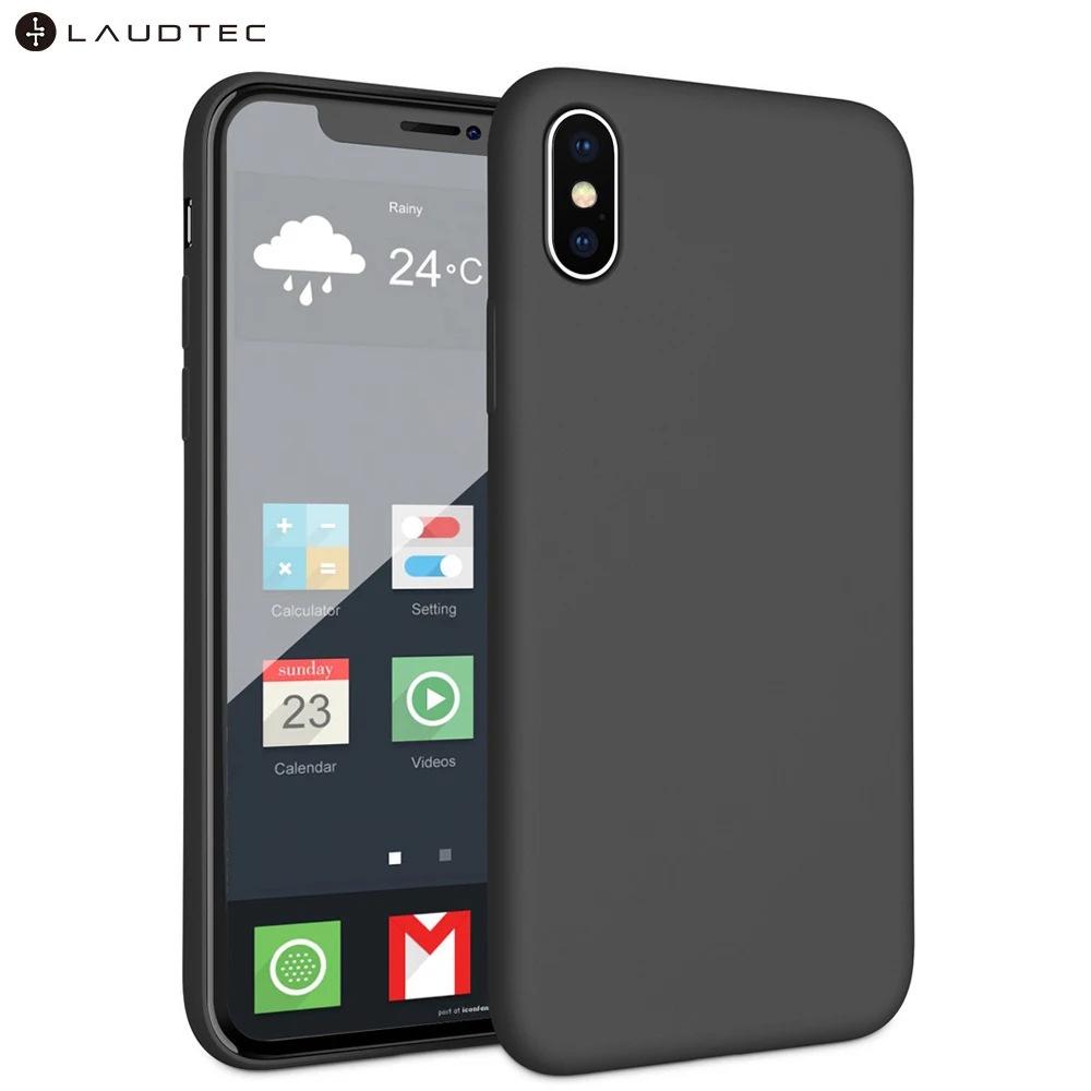 

Ultra Thin Liquid Silicone Case for iPhone X, Black;red;navy blue etc