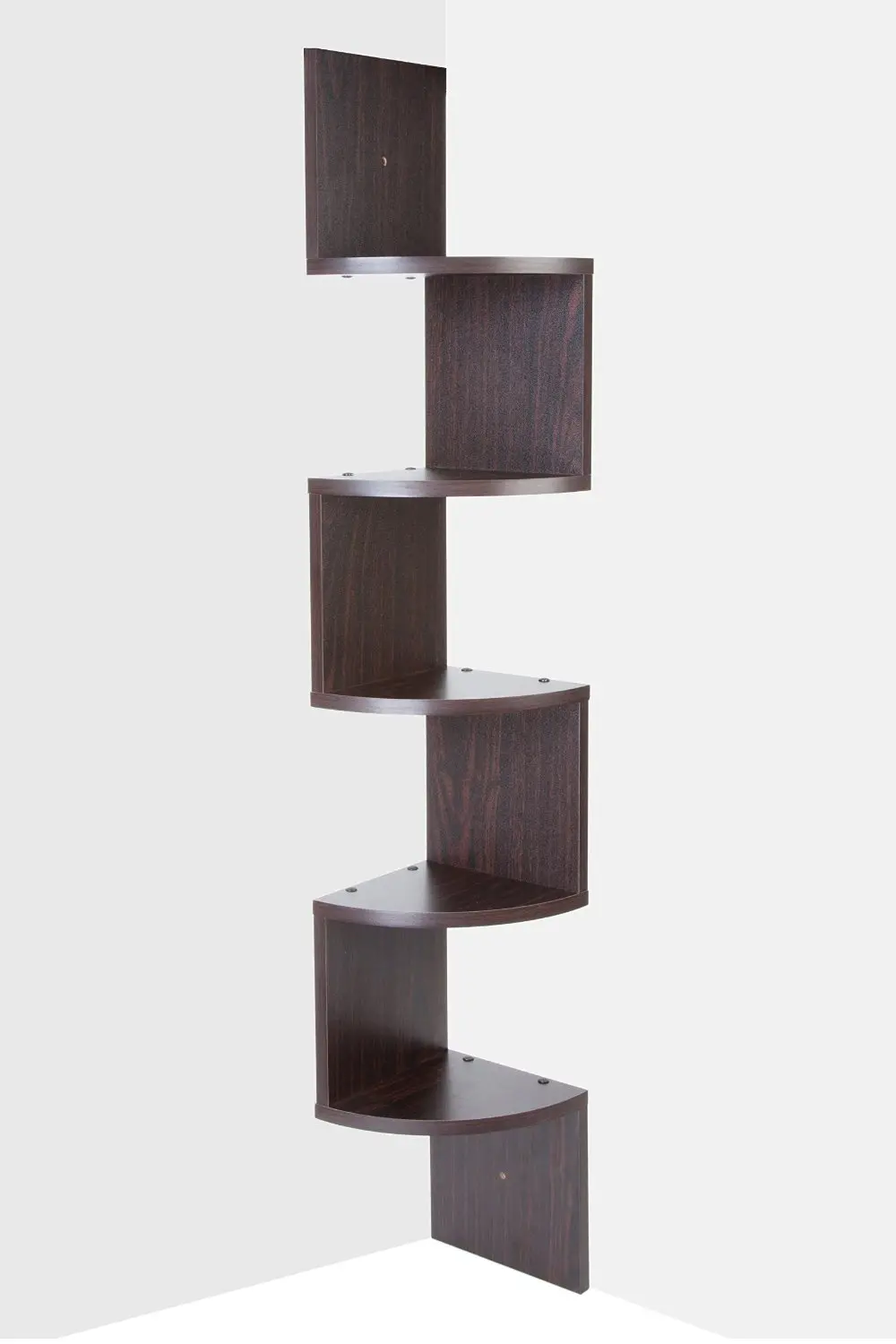 5 Tier Corner Shelf Unit Find Deals Get Quotations Saganizer Corner Shelf Brown Unit 5 Tier Shelves