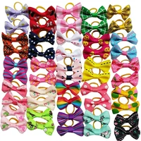 

ew Dog Hair Bows with Rubber Band Bow Pet Grooming Products Mix Colors Varies Patterns Pet Hair Bows Dog Accessories