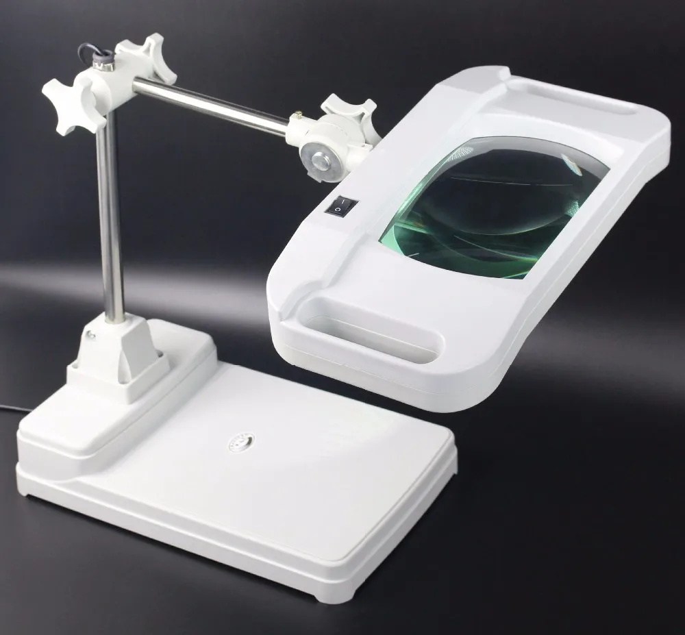Desk Magnifier With Light,Desk Laboratory Magnifier Lamp,Led Magnifying