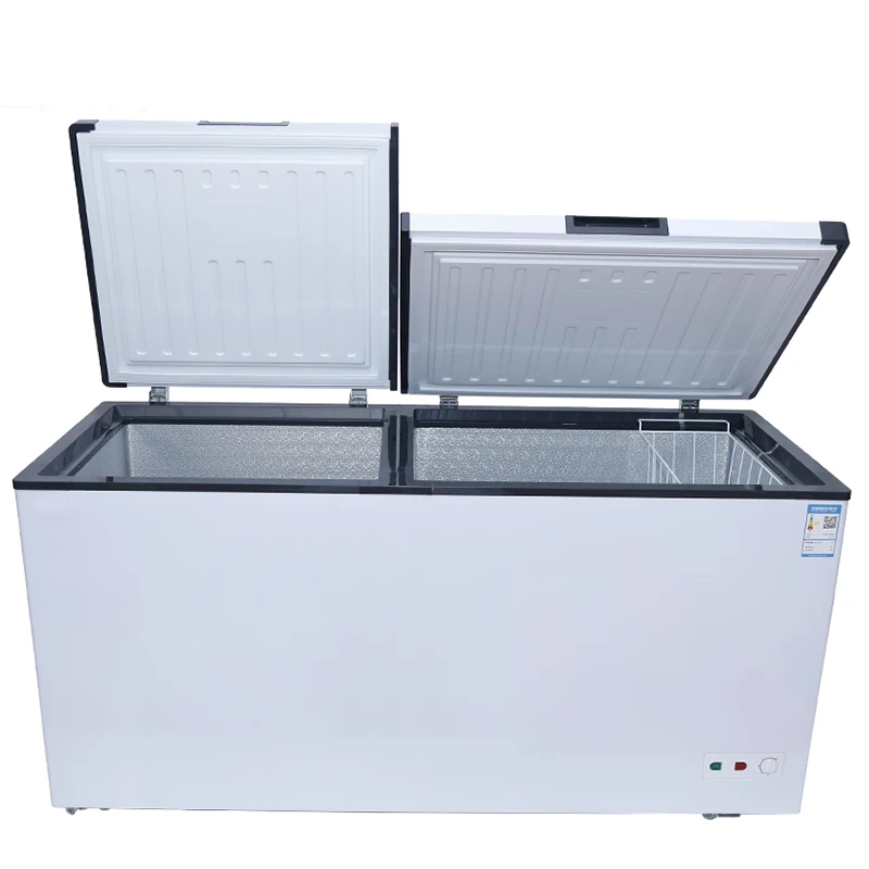 
400L supermarket frozen meat horizontal chest deep freezers  (60740870781)