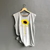 2019 RTS Wholesale Women Sunflower T-shirts Tops For Summer