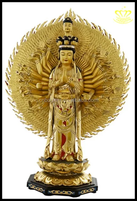 large buddhist temple consecrate gold spray stained resin