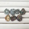 Rainbow titanium druzy geode ring unique cosmic titanium coated crystal rings energizing and clearing
