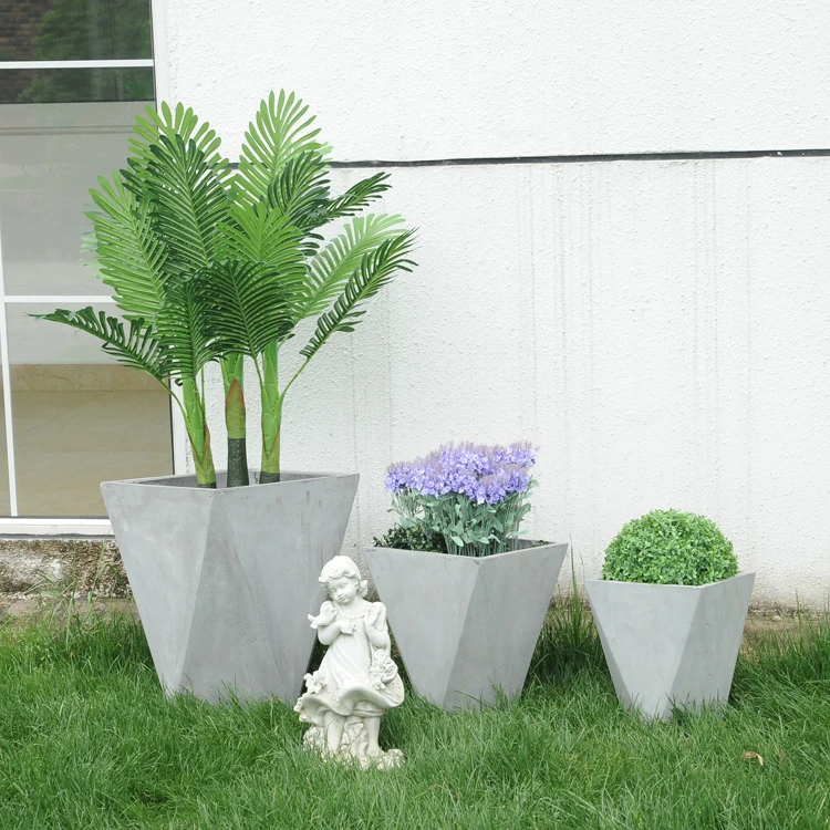 

FT13 Customized pots for plants garden pot cement flower pot, Natural, black, brown, brick red, white