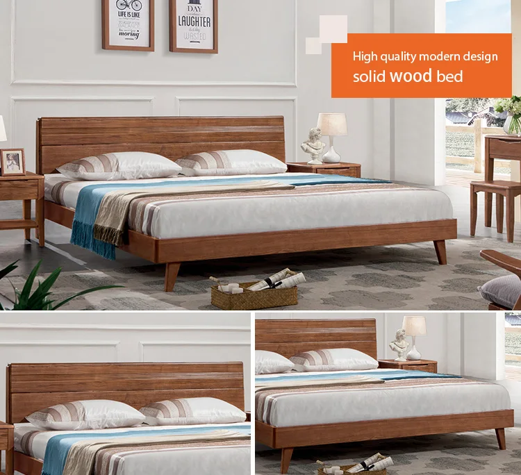 Sell Walnut Color Wooden Bedroom Set Solid Wood Bedroom Furniture Set ...