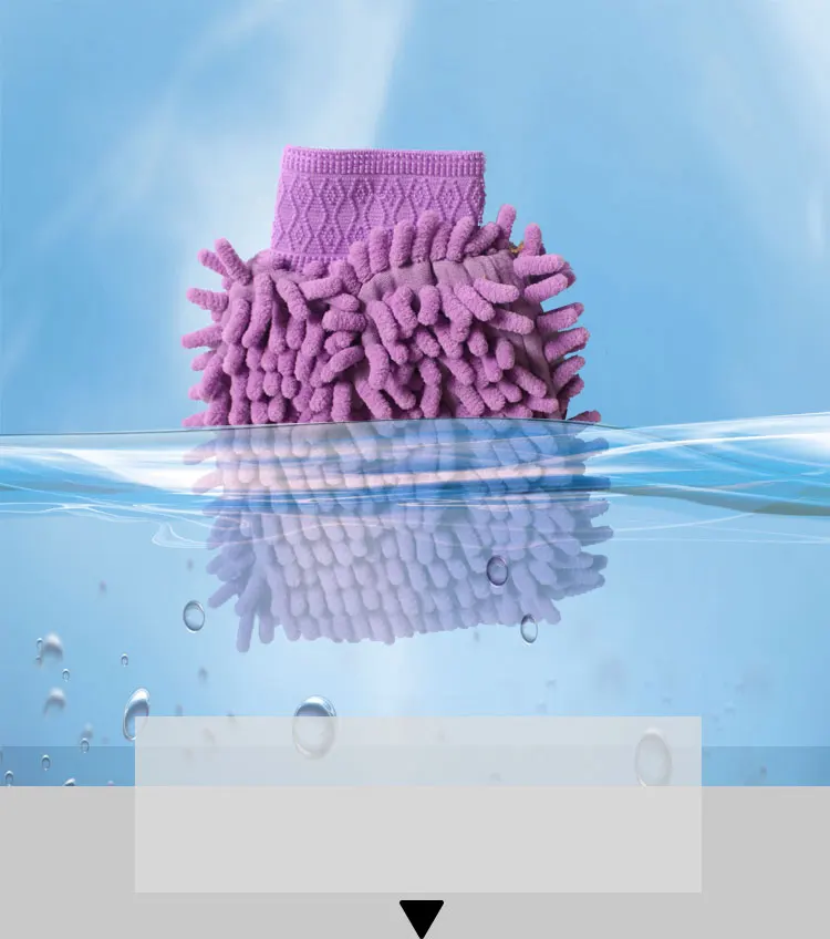 High Quality One-Sided Waterproof Car Wash Mitt Microfiber Chenille Cleaning Glove